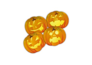Piatti Grandi a forma Zucca Halloween - Diam. 29 x 25 cm - Confezione da 8 pezzi