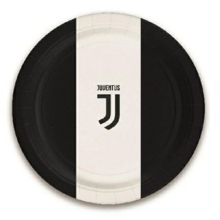 Piatti Juventus CALCIO logo nuono (OFFICIAL PRODUCT )- grandi  diametro 23 Cm - 8 pezzi