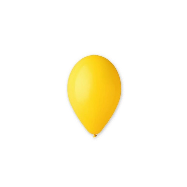 25 palloncini in lattice colore GIALLO 10" 26 Cm - BIG PARTY .