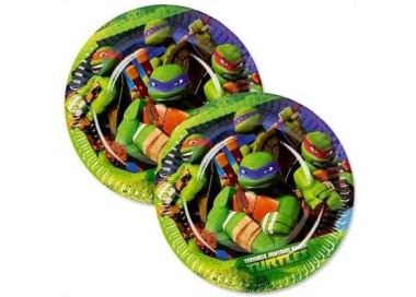 Piatti Tartarughe Ninja diam. 18 cm 8 pezzi