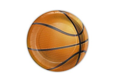 Piattini  carta tema Basket 8 pz 18 cm   Big Party
