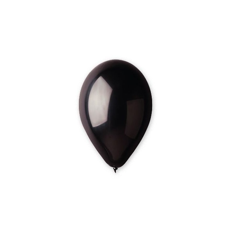 25 palloncini in lattice colore Nero 10" 26 Cm - Big Party