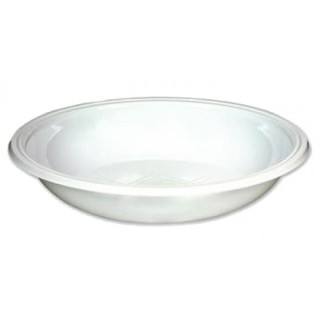 PIATTINI FONDI DI PLASTICA   38 pz RIUTILIZZABILI E RICICLABILI  BIANCHI  Ø22  CM DOPLA