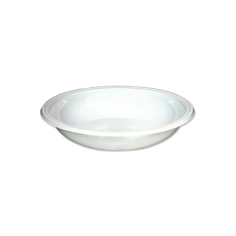 PIATTINI FONDI DI PLASTICA   38 pz RIUTILIZZABILI E RICICLABILI  BIANCHI  Ø22  CM DOPLA