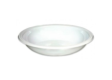 PIATTINI FONDI DI PLASTICA   38 pz RIUTILIZZABILI E RICICLABILI  BIANCHI  Ø22  CM DOPLA