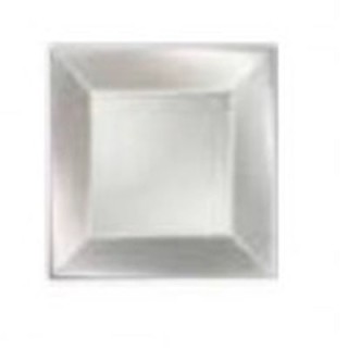 PIATTO DESSERT NICE BIANCO PERLE' - 6 piatti Nice Dessert 180x180 mm  GOLD PLAST
