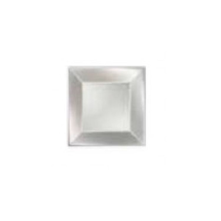 PIATTO DESSERT NICE BIANCO PERLE' - 6 piatti Nice Dessert 180x180 mm  GOLD PLAST