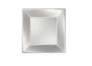 PIATTO DESSERT NICE BIANCO PERLE' - 6 piatti Nice Dessert 180x180 mm  GOLD PLAST