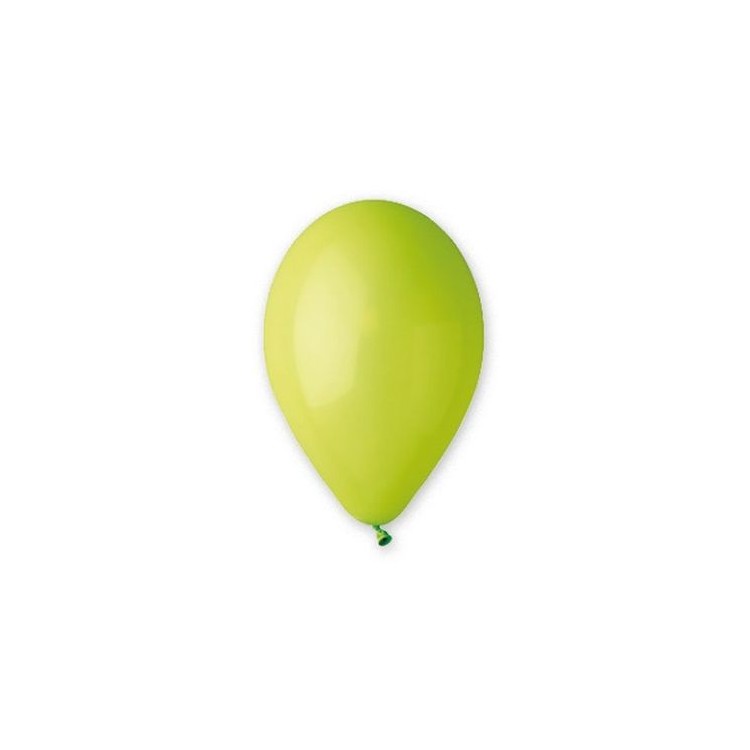 25 palloncini in lattice colore VERDE LIME 10" 26Cm BIG PARY