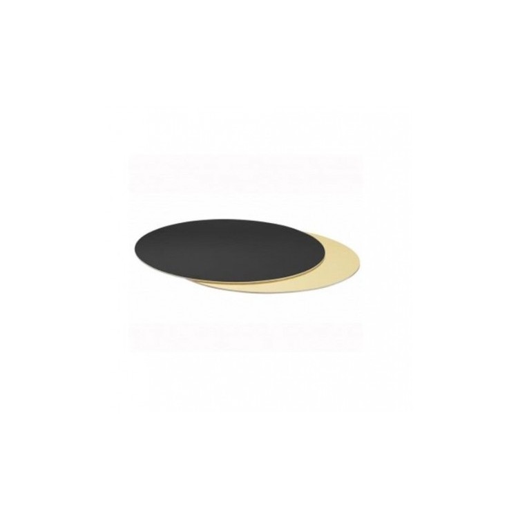 Piatto torta  TONDO Oro/nero  Diam. 40 cm h 3  mm DECORA