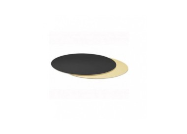 Piatto torta  TONDO Oro/nero  Diam. 40 cm h 3  mm DECORA