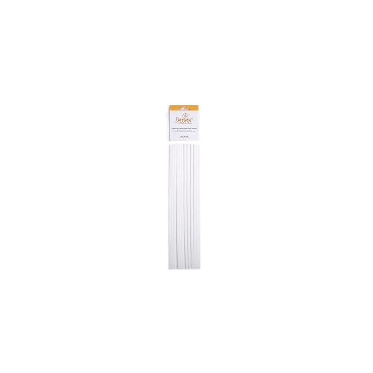 Pioli di Sostegno in Plastica per Ripiani Torte Diametro 4 mm. Lunghezza 30 cm DECORA