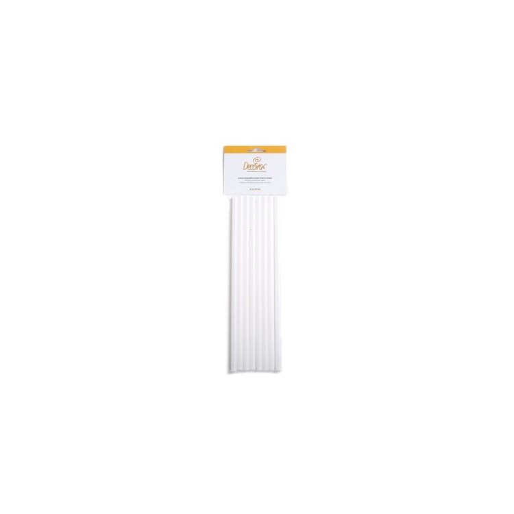 Pioli di Sostegno in Plastica per Ripiani Torte Diametro 8 mm. Lunghezza 30 cm DECORA