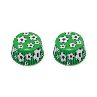 PIROTTINI CALCIO per CUPCAKES e MUFFIN - 36 pezzi - Diam. 5 cm - DECORA