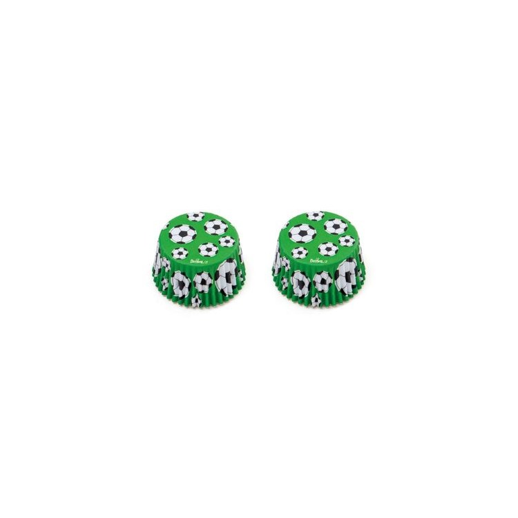 PIROTTINI CALCIO per CUPCAKES e MUFFIN - 36 pezzi - Diam. 5 cm - DECORA
