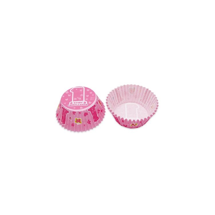 Pirottini decoro1° compleanno bimba 48  PZ  50 mm x h 35 mm