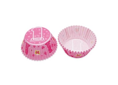 Pirottini decoro1° compleanno bimba 48  PZ  50 mm x h 35 mm