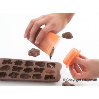 RECIPIENTE IN SILICONE PER SCIOGLIERE LA CIOCCOLATA MICROONDE