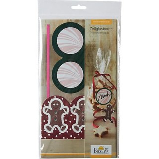 Sacchetti di cellofan trasparenti (per confezioni natalizie) 6 pz BIRKMANN