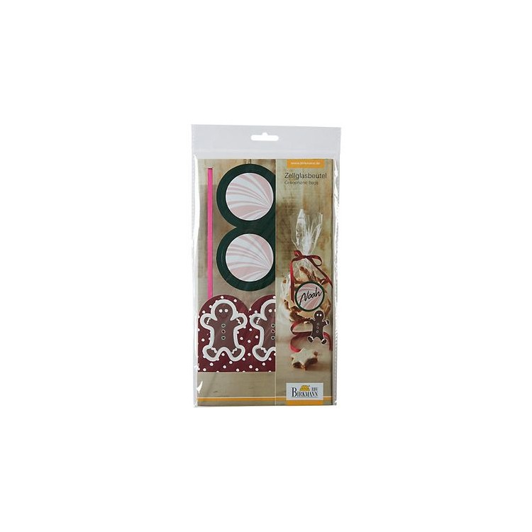 Sacchetti di cellofan trasparenti (per confezioni natalizie) 6 pz BIRKMANN