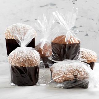 SACCHETTi DI CELLOPHANE PER DOLCI - PANDORO - PANETTONE - COLOMBA  5  pz Misura 25 cm x 34 cm DECORA