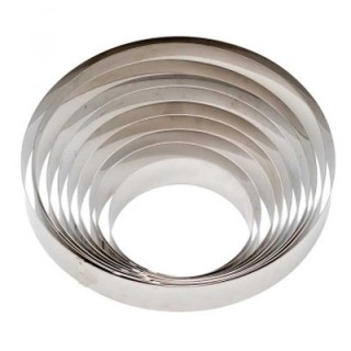 SAGOMA CERCHIO in ACCIAIO INOX - Diam. 7 cm x 6 cm H - DECORA