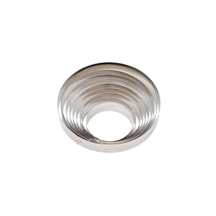 SAGOMA CERCHIO in ACCIAIO INOX - Diam. 7 cm x 6 cm H - DECORA