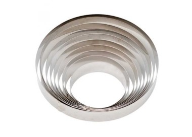 SAGOMA CERCHIO in ACCIAIO INOX - Diam. 7 cm x 6 cm H - DECORA