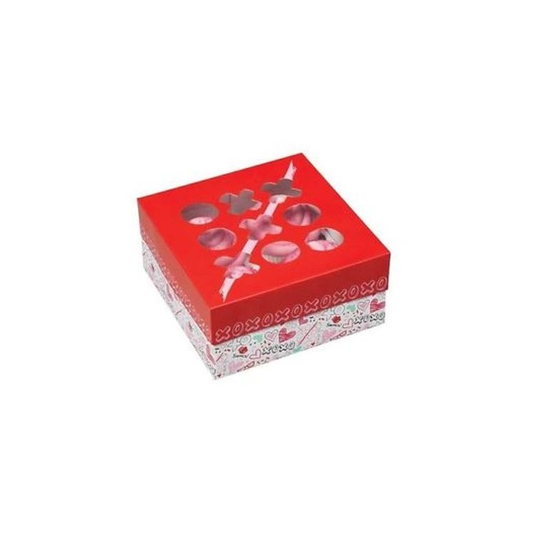Scatola decorata Love  per biscotti o 4 cupcakes   pz 3 WILTON