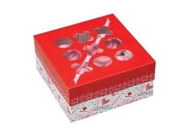 Scatola decorata Love  per biscotti o 4 cupcakes   pz 3 WILTON