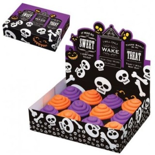 SCATOLA ESPOSITIVA PER  12 CUPCAKES-MUFFIN o dolcetti  tema scheletri Halloween 1 PZ  WILTON