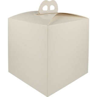 SCATOLA PORTA PANETTONE E PANDORO 200 x 200 x 180 BIANCO LUCIDO PZ 1