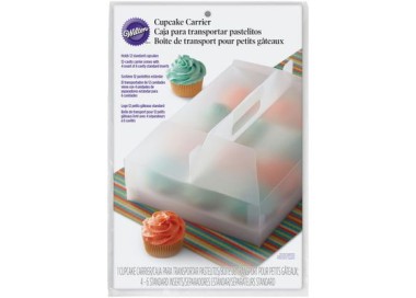 SCATOLA PORTADOLCI IN PLASTICA PER  12 CUPCAKES   - bianco opaco  - Mis: 33 cm x 24 cm x H 8 cm - Confez. da 1 scatola (Nuovo) 