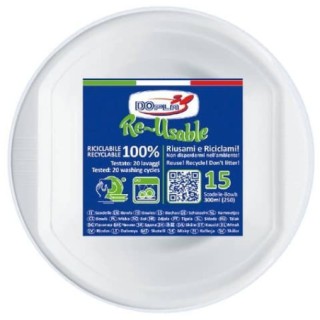 Scodella colore bianco  in plastica conf. da 20 pz  dimensione 630 ml  re-usable
