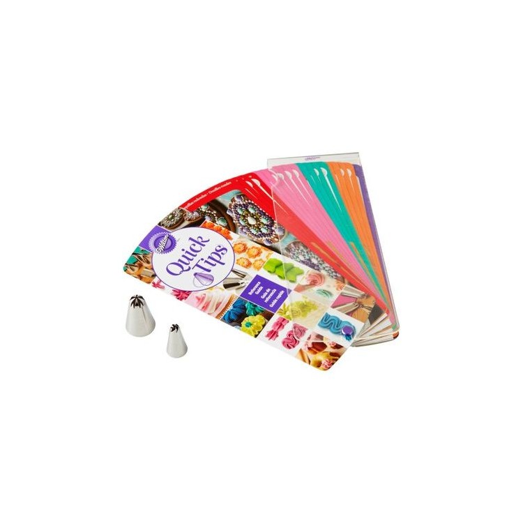 SET 2 BECCUCCI CON MANUALE PER DECORAZIONE - CORNETTI  per Sac à Poche - Modelli Num. 106 e 2F - 2 pezzi - WILTON