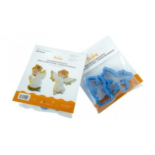 SET 2 TAGLIAPASTA ANGIOLETTO NATALE IN PLASTICA - Dim. 7,5 cm x 2,2 cm H - DECORA