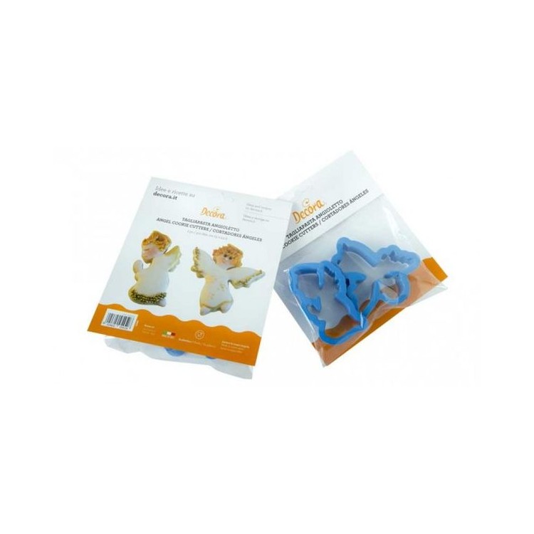 SET 2 TAGLIAPASTA ANGIOLETTO NATALE IN PLASTICA - Dim. 7,5 cm x 2,2 cm H - DECORA