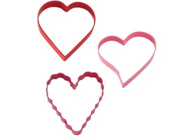 Set 3 tagliapasta  a forma di  cuore WILTON