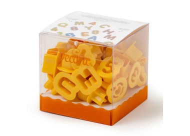 Set 36  Tagliapasta Alfabeto  Lettere e numeri  - DIM 2  Cm H 1,6   cm DECORA