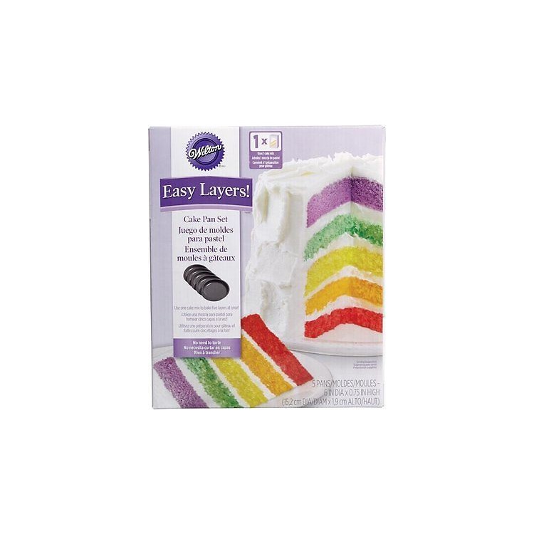 Set 5 teglie antiaderenti per torte a strati (SPONGE CAKE) WILTON