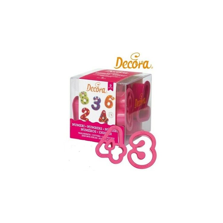 Set 9 Tagliapasta Numeri  - DIM 5,2   Cm H 2,2 cm DECORA