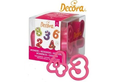 Set 9 Tagliapasta Numeri  - DIM 5,2   Cm H 2,2 cm DECORA