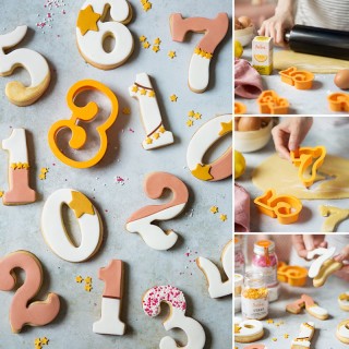 Set 9 Tagliapasta Numeri Extra Large  - DIM 7,5 x 5 Cm H 2,2 cm DECORA