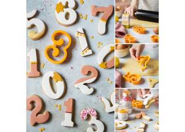 Set 9 Tagliapasta Numeri Extra Large  - DIM 7,5 x 5 Cm H 2,2 cm DECORA