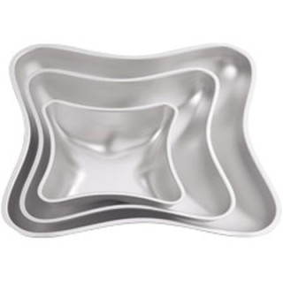 Set di 3 teglie a forma di cuscino in alluminio   WILTON