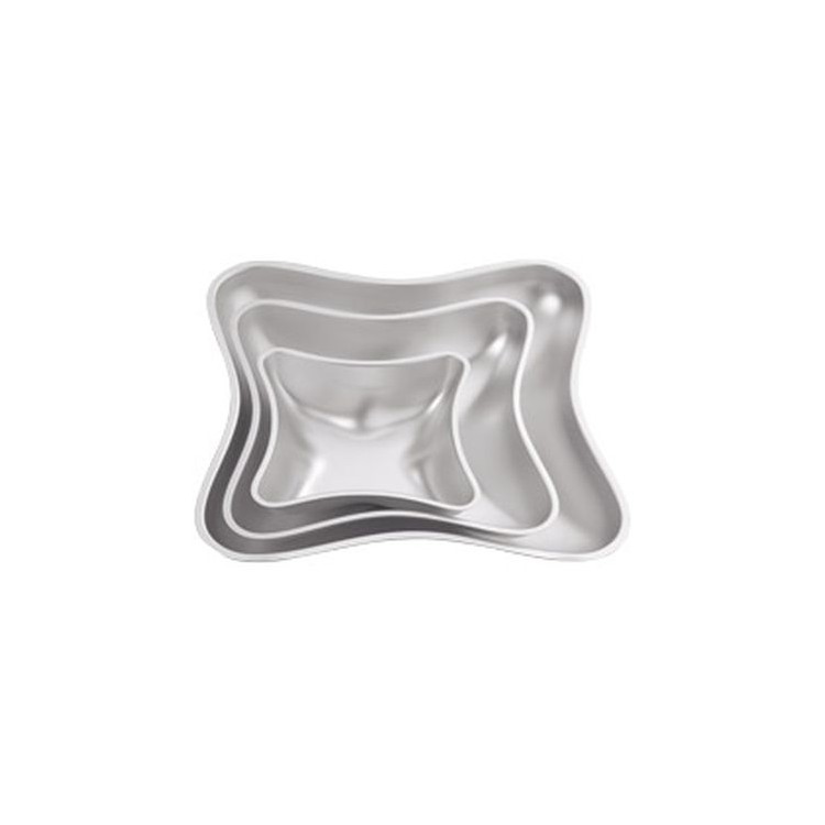 Set di 3 teglie a forma di cuscino in alluminio   WILTON