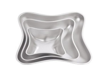 Set di 3 teglie a forma di cuscino in alluminio   WILTON