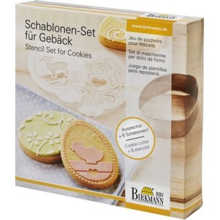 Set di mascherine per dolci da forno 6 pz + 1 stampino BIRKMANN