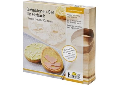 Set di mascherine per dolci da forno 6 pz + 1 stampino BIRKMANN