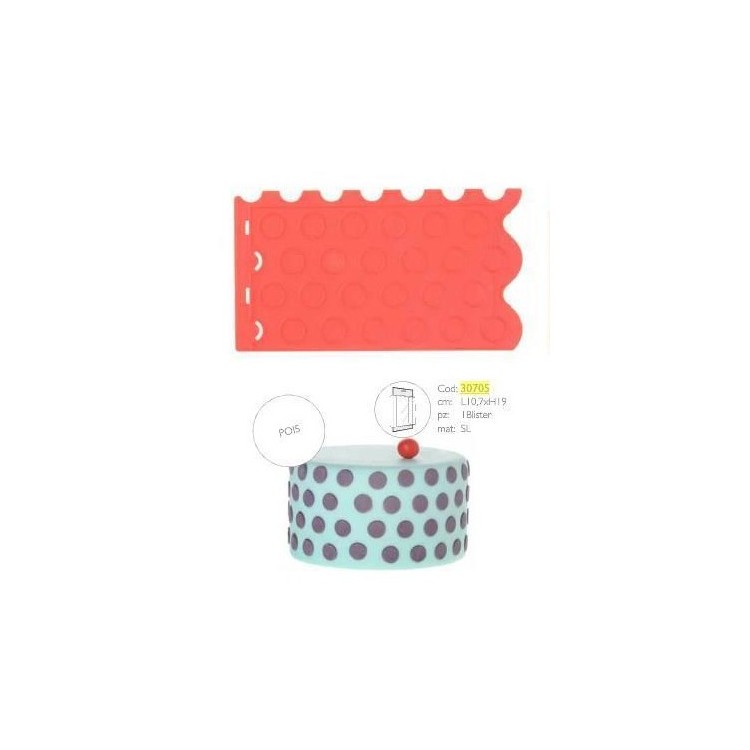 Silicone Embossed Polka-Dot Mould - stampo in silicone effetto pois MODECOR